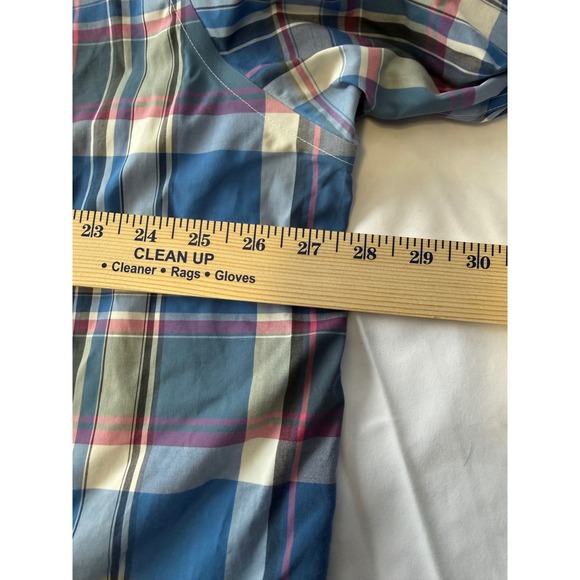 Jos. A. Bank Traveler Long Sleeve Button Down Blue White Pink Size 2XL Cotton - Picture 5 of 5